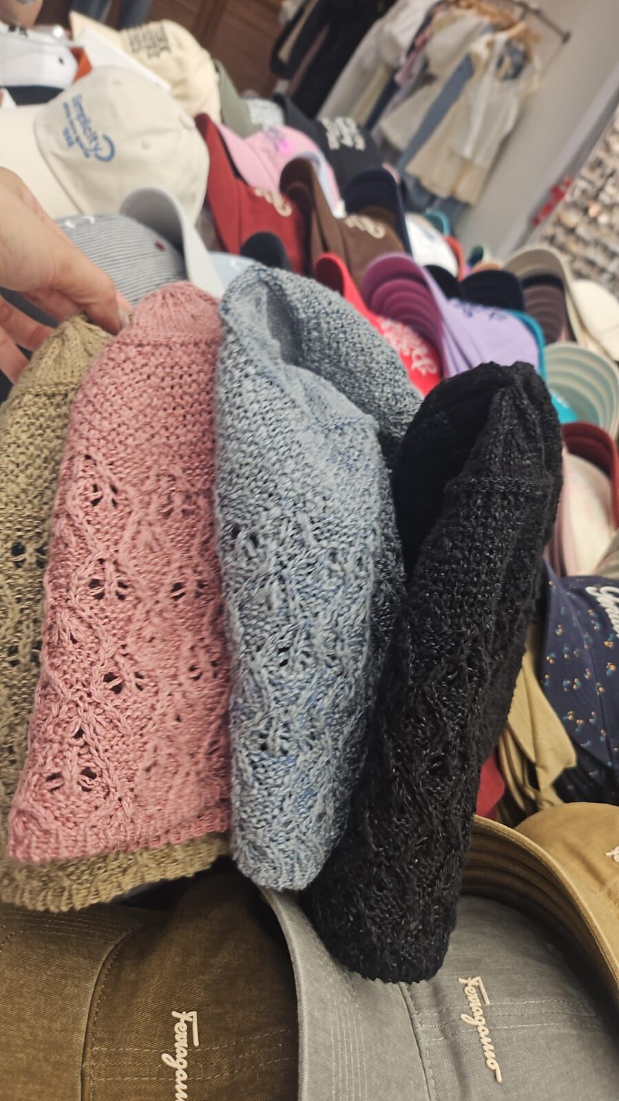 TH4490 編織豆豆帽