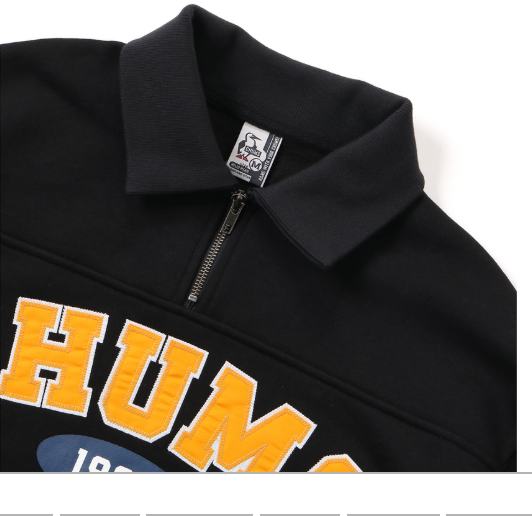 CHUMS Men’s Myton College Half-Zip Sweatshirt – Black | Retro Pullover Crew, Casual Streetwear (JUN25)