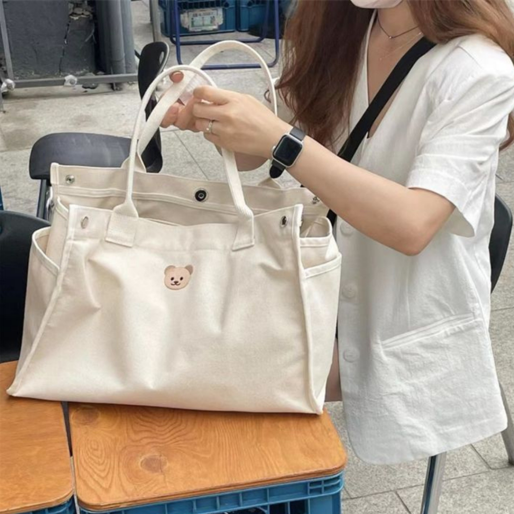 韓國i小熊刺繡媽咪包