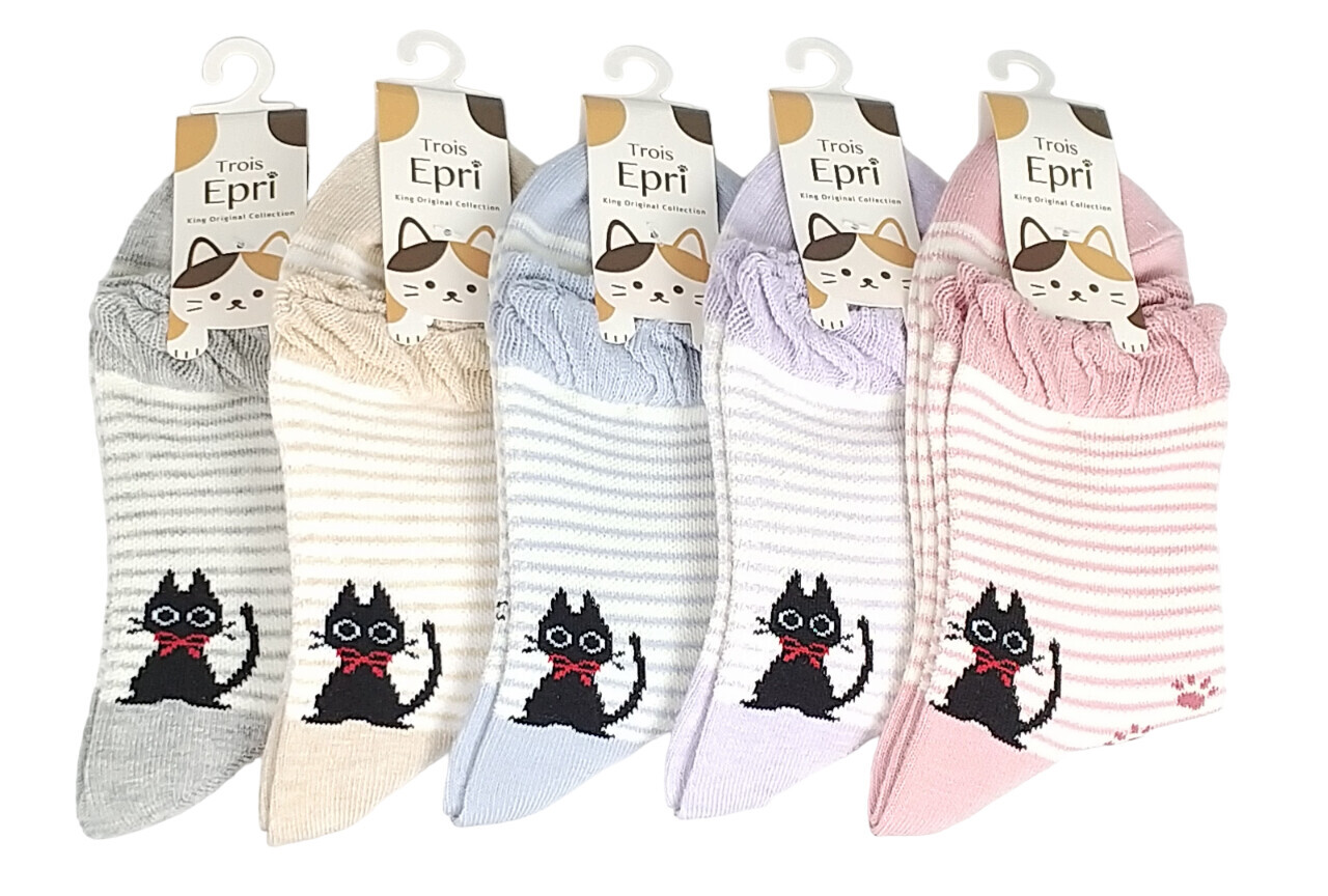 日式貓貓圖案襪 (日本製)