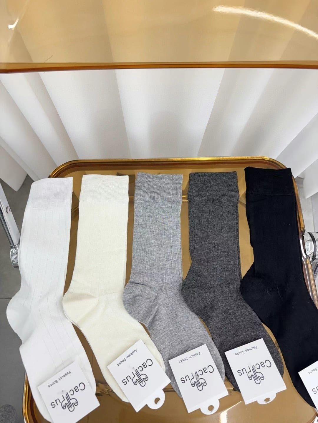 CT44131 🌵涼感素色條紋薄襪 (任選2對$48 / 任選5對$90)