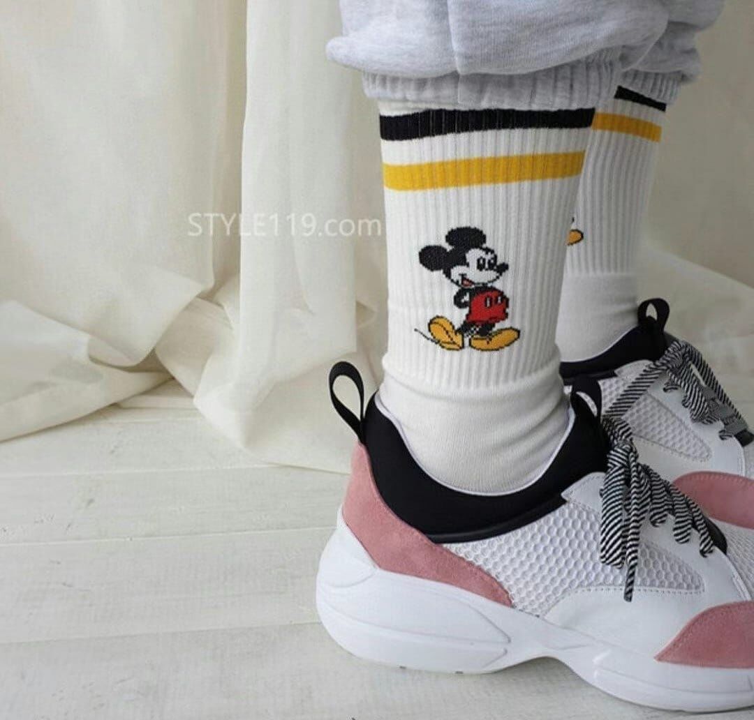CT44133 Mickey雙線短襪 (任選2對$48 / 任選5對$90)