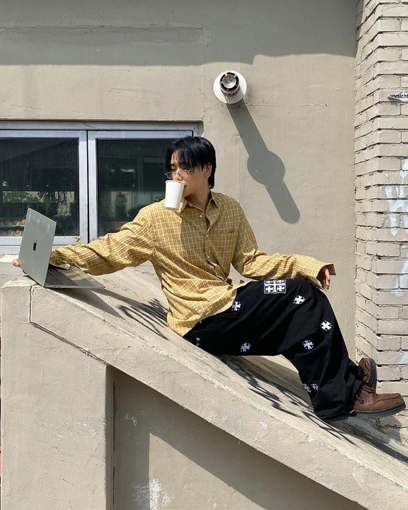 Aren神聖刺繡訓練褲棉褲