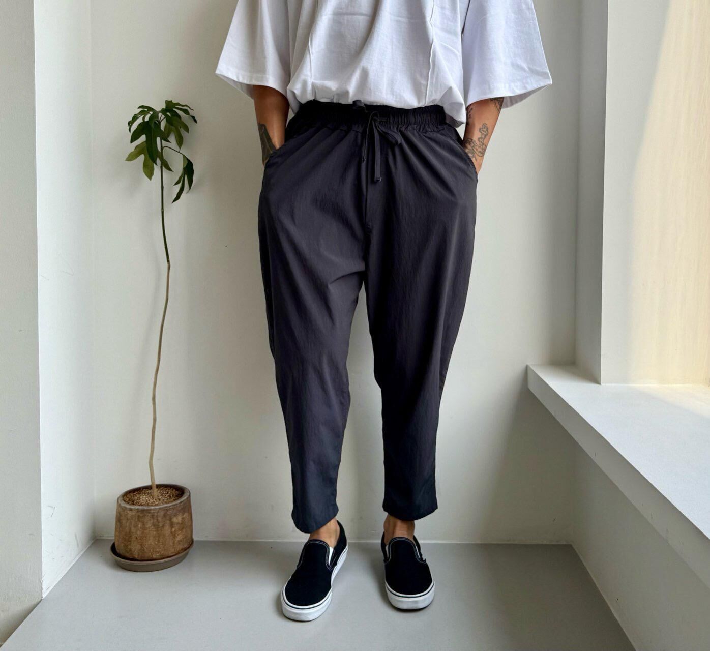 淨色鬆身褲 PEACOCK-143P