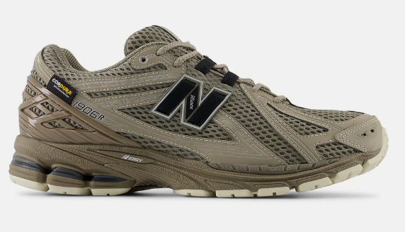 New Balance Men’s 1906R Sneakers – Brown/Grey/Green | Retro Running-Inspired Lifestyle Shoes for Everyday Style (JUN25)