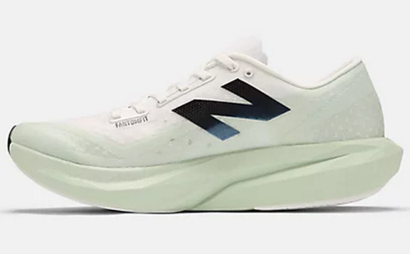 New Balance Men’s FuelCell Rebel v4 Running Shoes – White/Green/Black | Lightweight, High-Rebound Road Running Sneakers (JUN25)