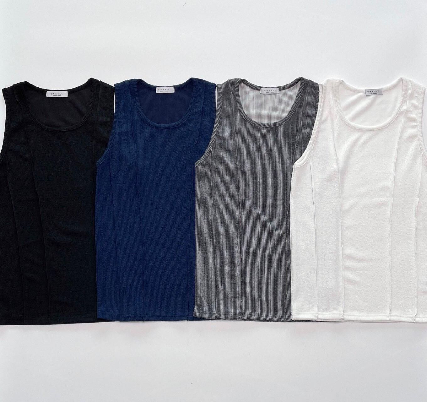 淨色暗直紋背心 GAMBLE-054V