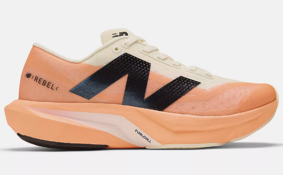 New Balance Women’s FuelCell Rebel v4 Running Shoes – /Orange/White | Lightweight, High-Rebound Road Running Sneakers (JUN25)