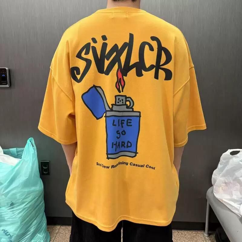 OverSize英文字圖案短袖Tee SVXL-075T