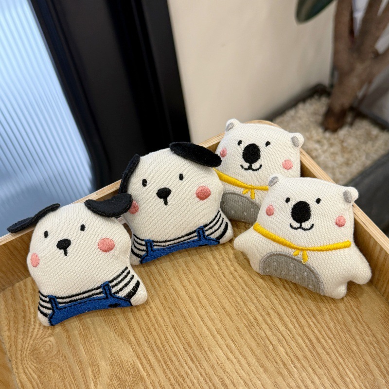 《06166》白熊與狗狗別針