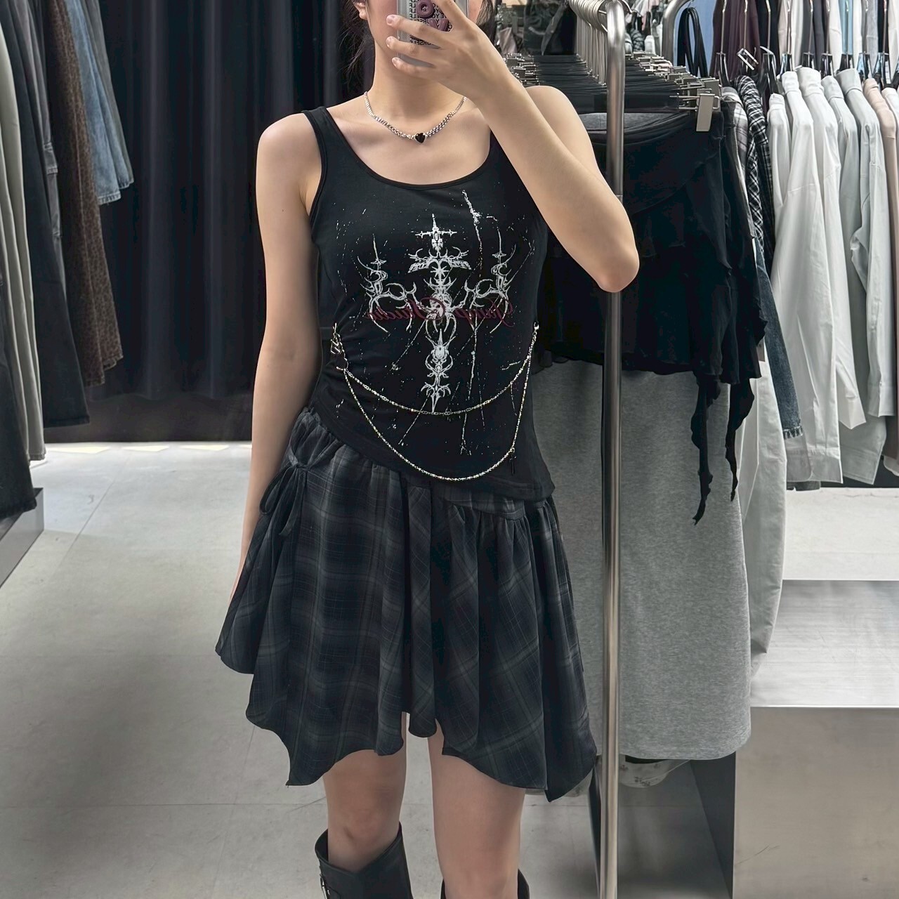 親膚軟軟十字廢土斜擺背心