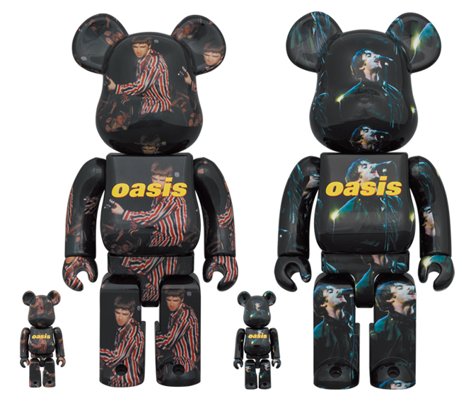 BEARBRICK OASIS KNEBWORTH 1996 (Noel Gallagher & Liam Gallagher) 100% & 400% SET OF 2
