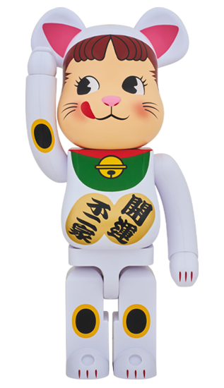 BEARBRICK 牛奶妹 招財貓 MILKY ペコちゃん 1000%