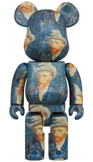 BEARBRICK「VAN GOGH MUSEUM」SELF-PORTRAIT WITH GREY FELT HAT 1000%