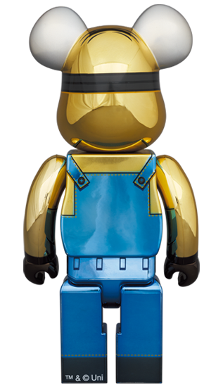 BEARBRICK MINIONS DAVE CHROME Ver. 1000%