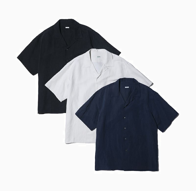 10/18 RE-STOCK: A.PRESSE 2025 SILK LINEN OPEN COLLAR SHIRT S/S (25SAP-02-06H) - PRE ORDER ITEM (預訂中)