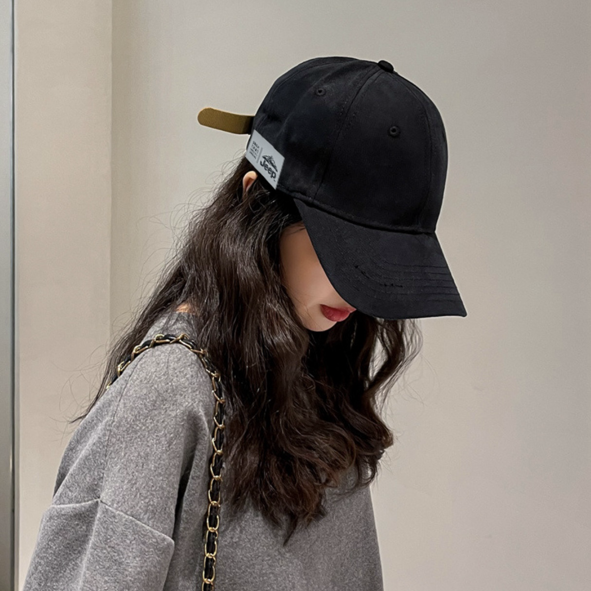 Jeep 吉普 復古側面貼布 可調節後扣 棒球帽 遮陽帽 小臉帽 素面老帽 5種配色