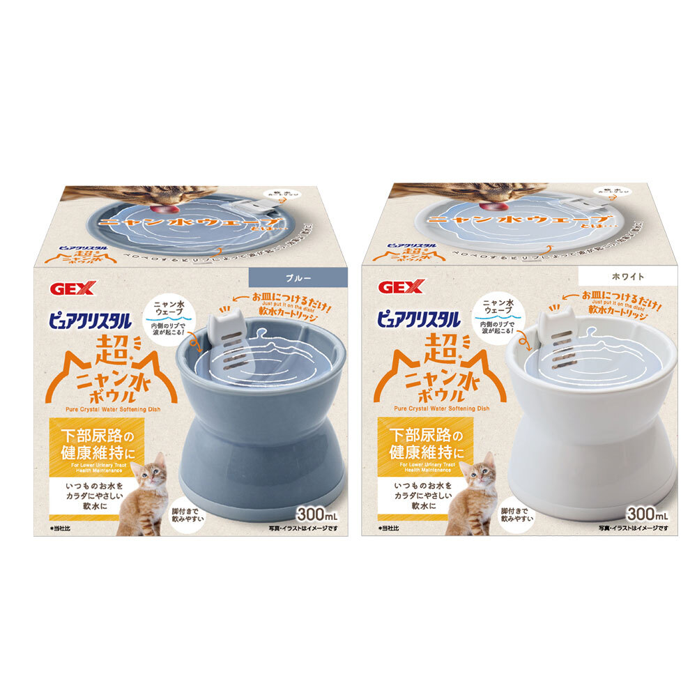 日本 GEX 下部尿路專用軟水 貓水碗 貓型濾心30日用 2入