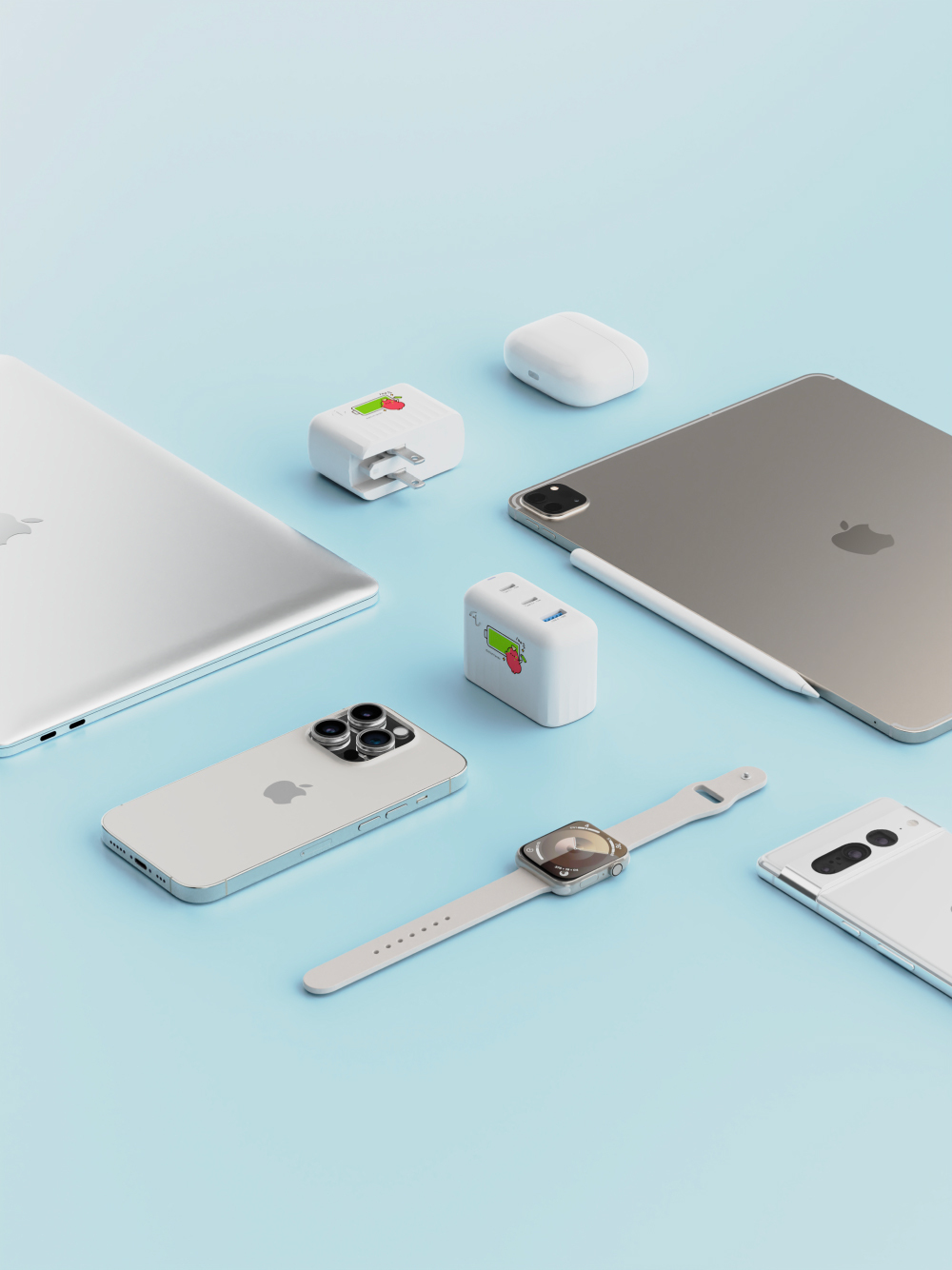 Allite A1 PRO 70W 三孔氮化鎵快充頭｜dtto friends 聯名款