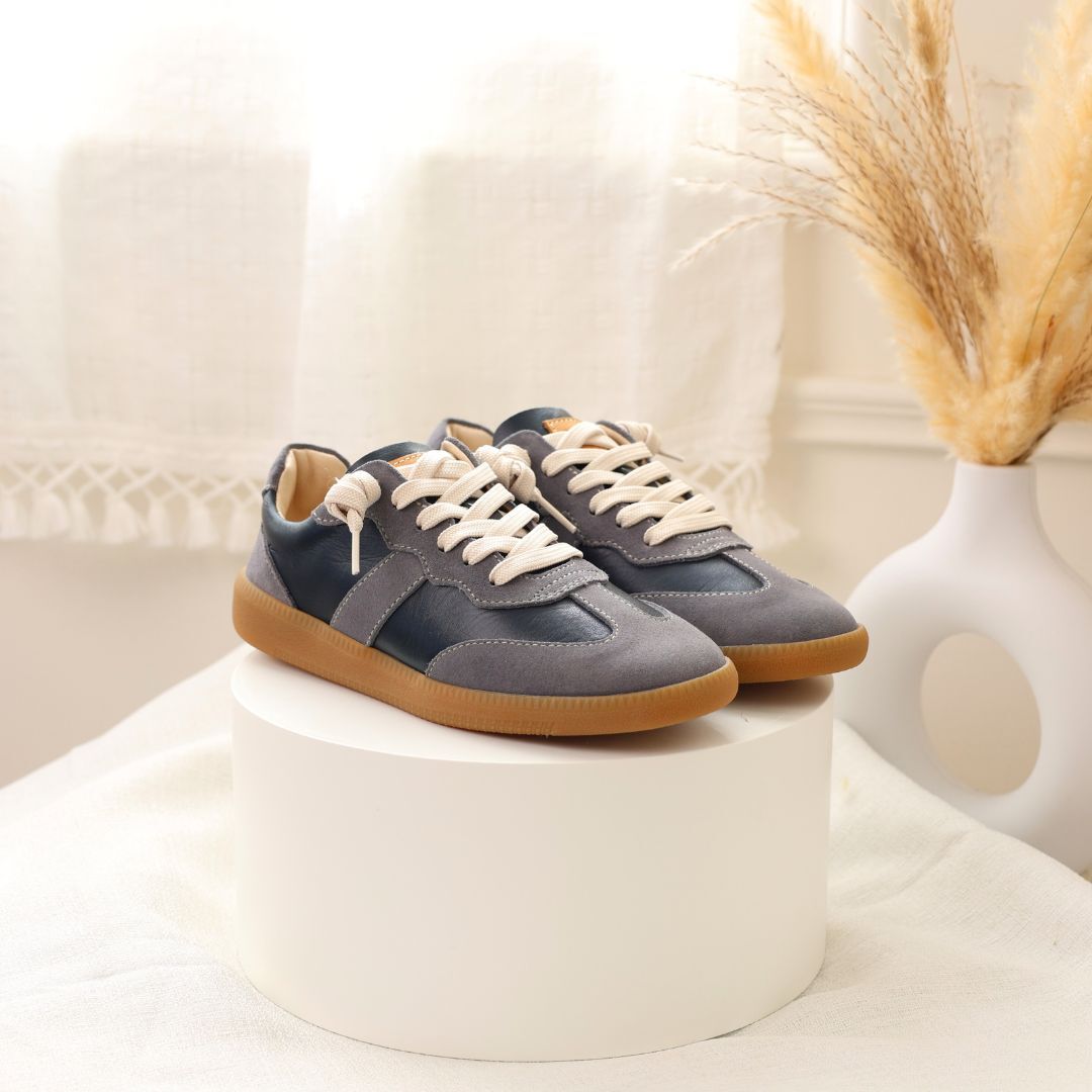 艾蜜莉真皮德訓鞋 海沫藍