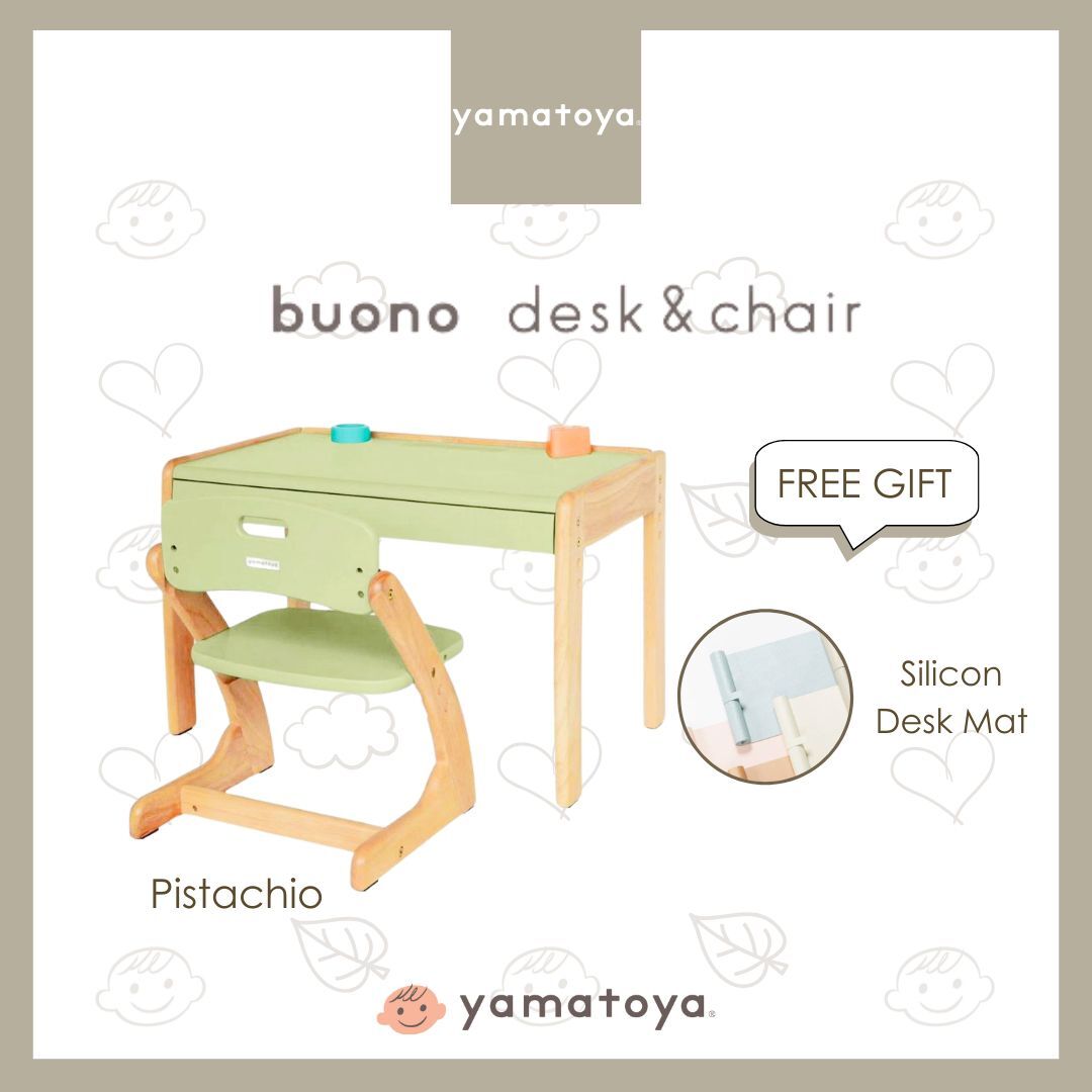 Yamatoya Buono 3 kids desk & chair - Pistachio