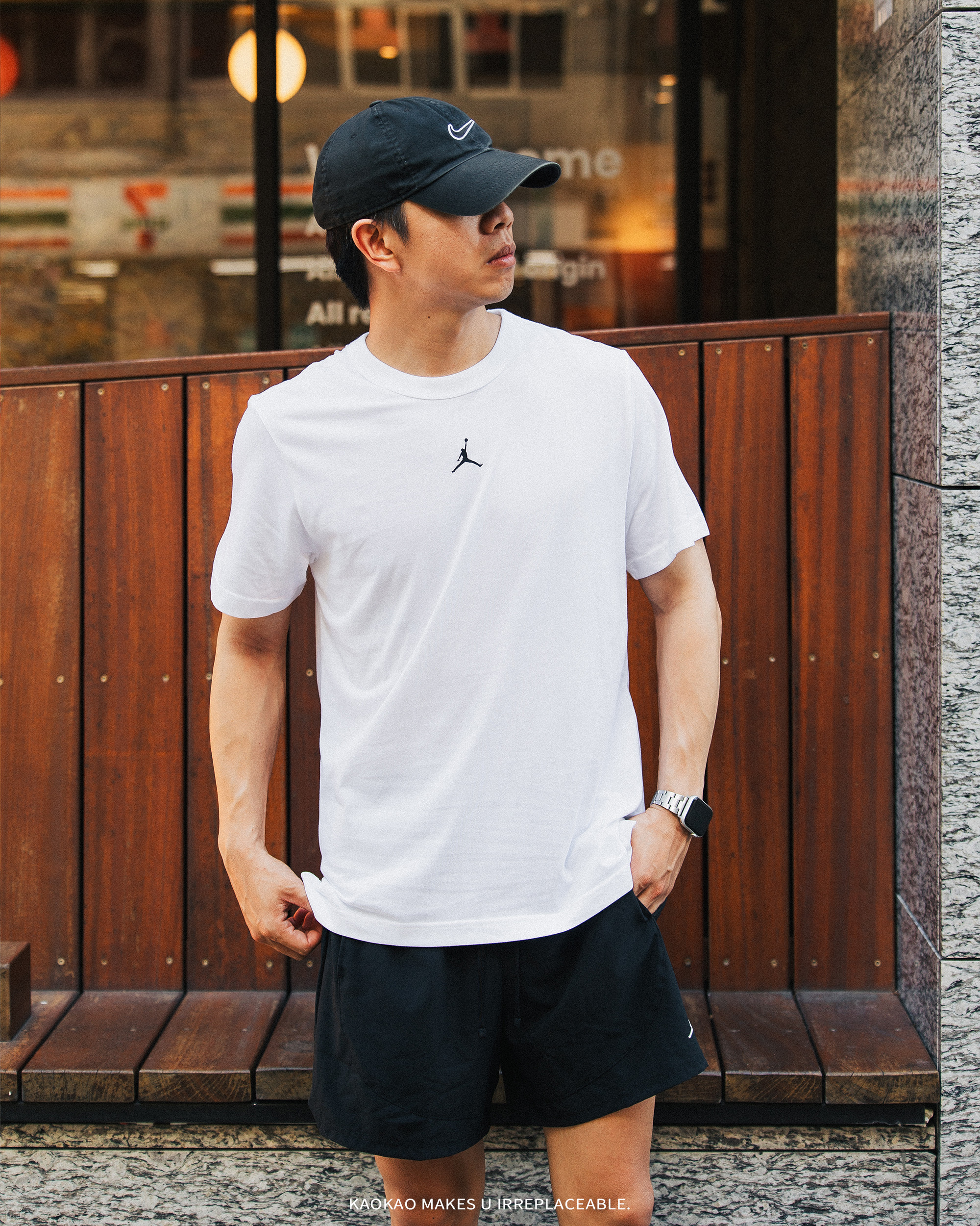 JORDAN DRI-FIT 快速排汗 領口強化 訓練休閒 短T 黑【FN5830-010/100】