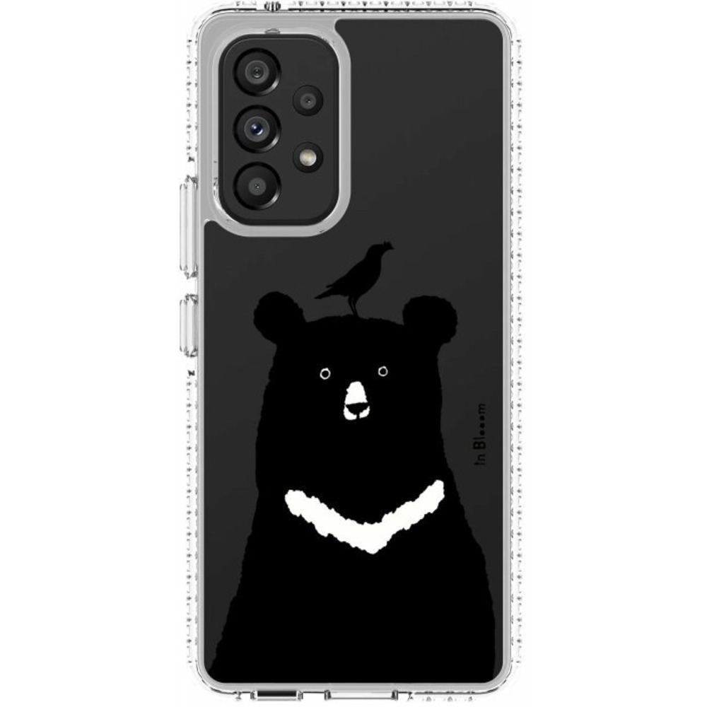 inblooom x The Hood Golden Case-Samsung Galaxy A53/inBlooom Zoo/Formosan Black Bear and Crested Myna