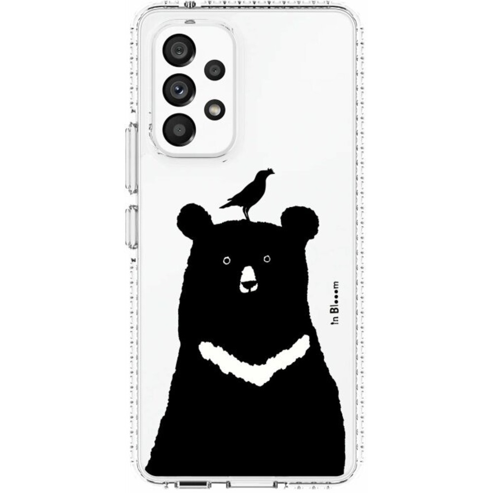 inblooom x The Hood Golden Case-Samsung Galaxy A53/inBlooom Zoo/Formosan Black Bear and Crested Myna