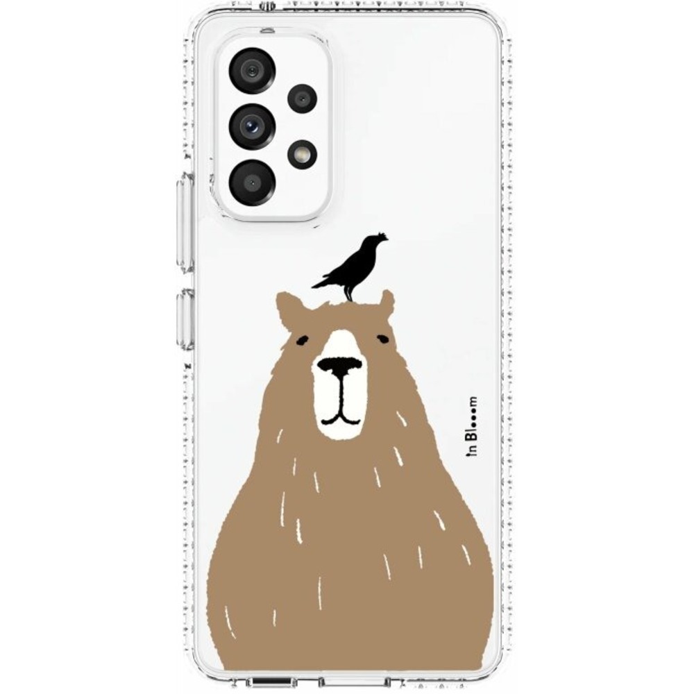 inblooom x The Hood Golden Case-Samsung Galaxy A53/inBlooom Zoo/Capybara and Crested Myna