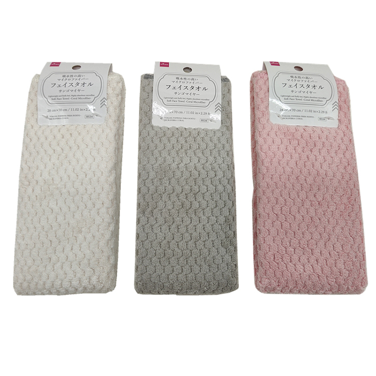 毛巾/米、灰、粉 28×70cm