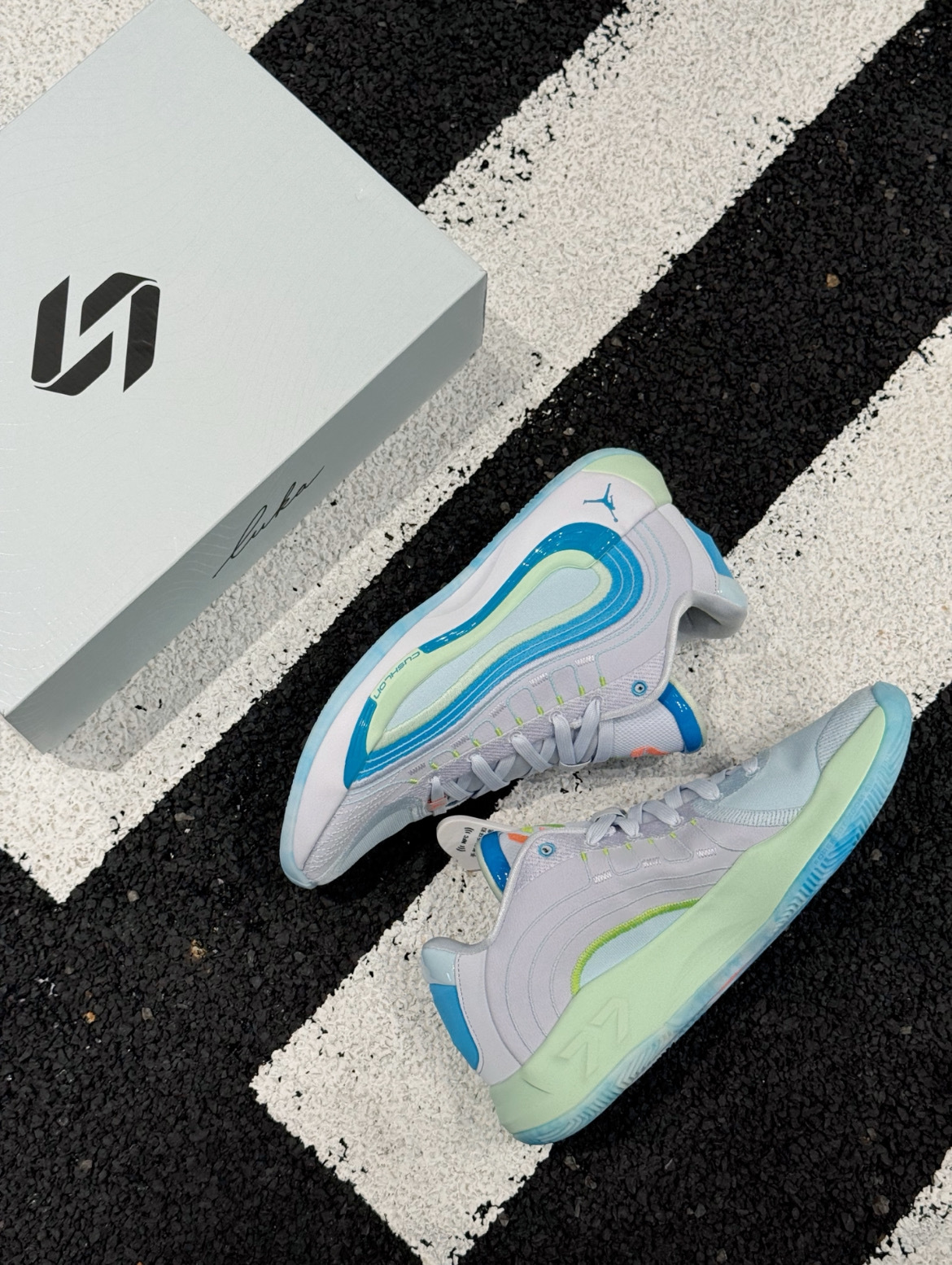 男鞋 NIKE JORDAN LUKA 4 PF 灰藍綠 緩震 氣墊 運動 籃球鞋【HF0824-002】