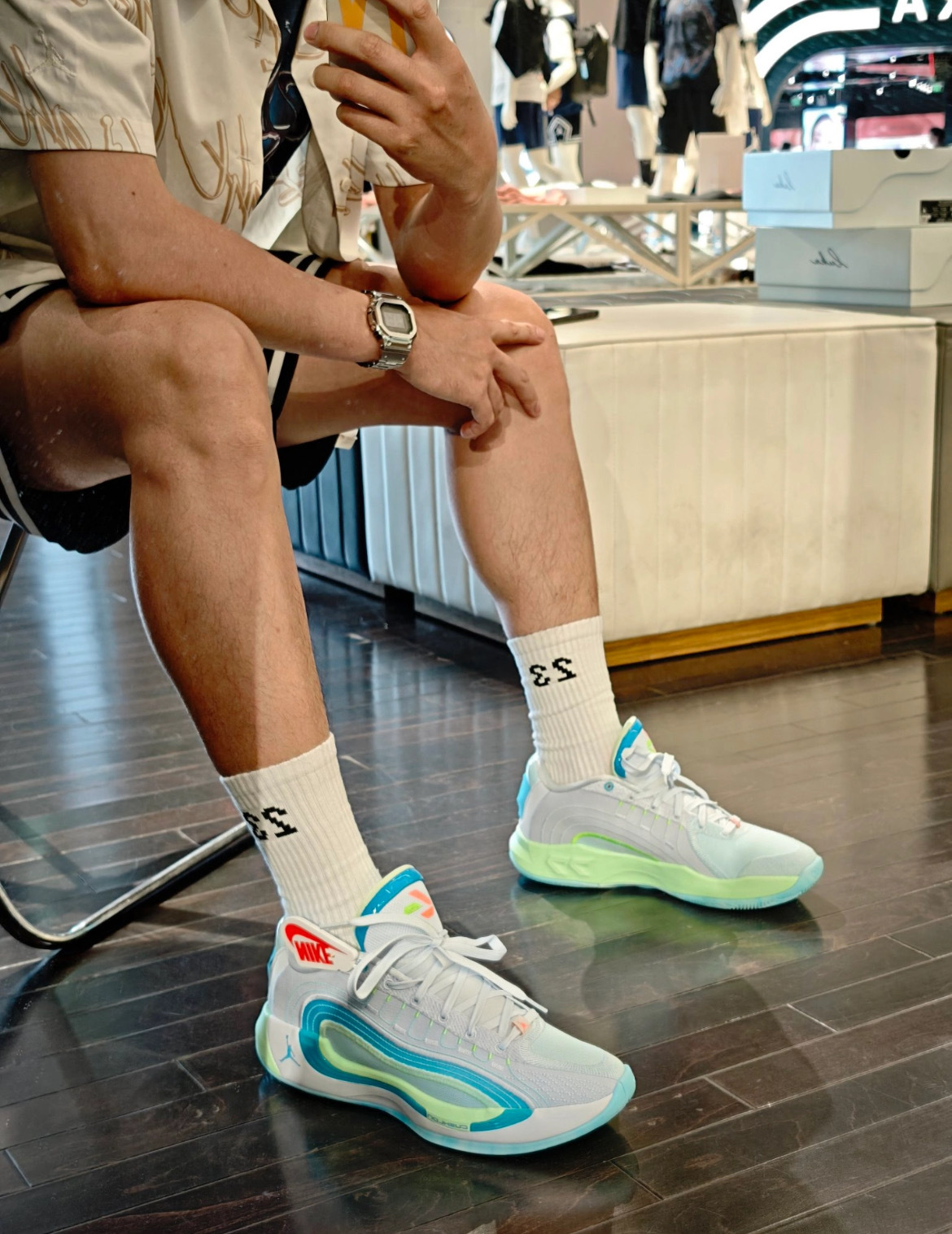 男鞋 NIKE JORDAN LUKA 4 PF 灰藍綠 緩震 氣墊 運動 籃球鞋【HF0824-002】