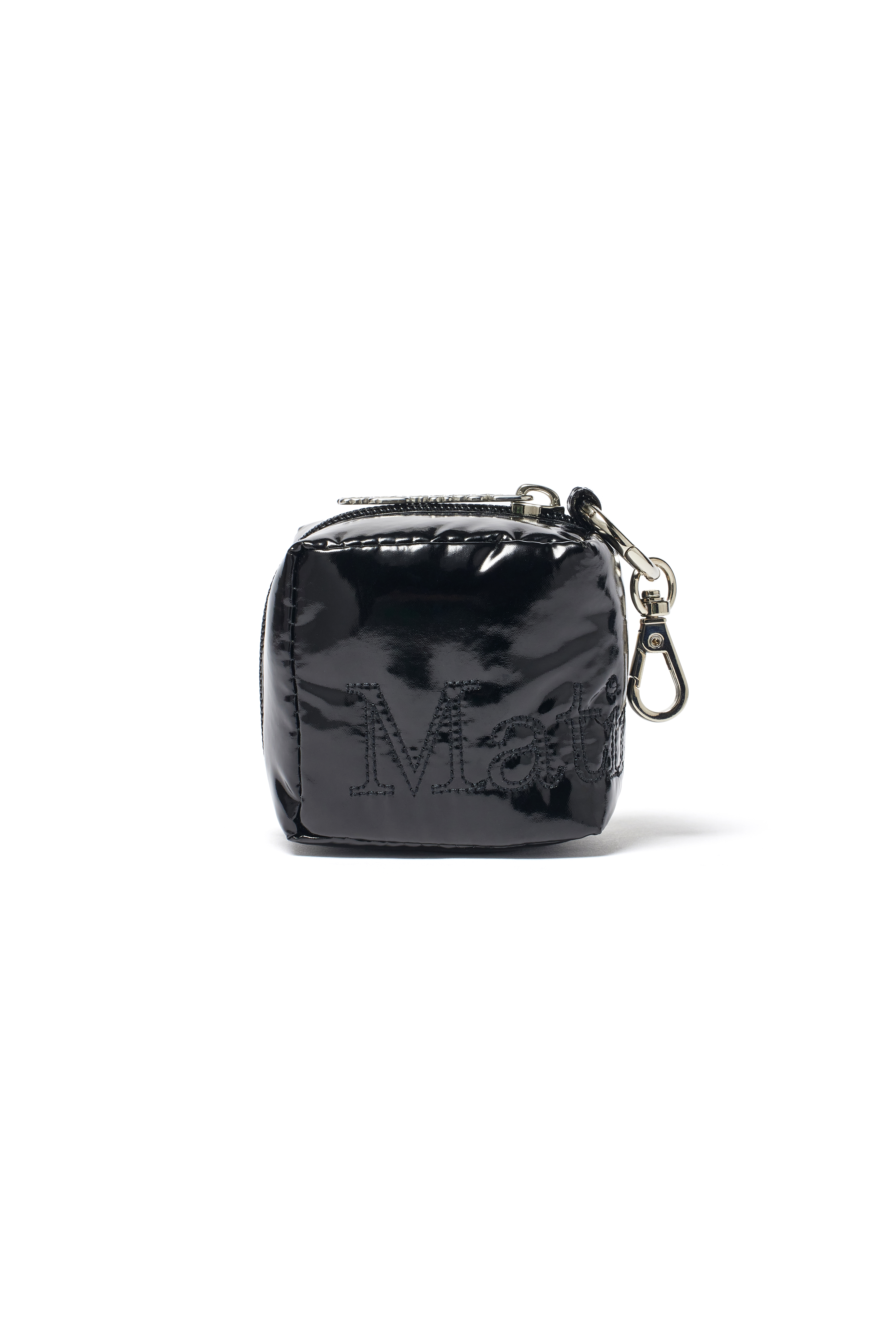 MATIN縫線LOGO收納方包 黑色