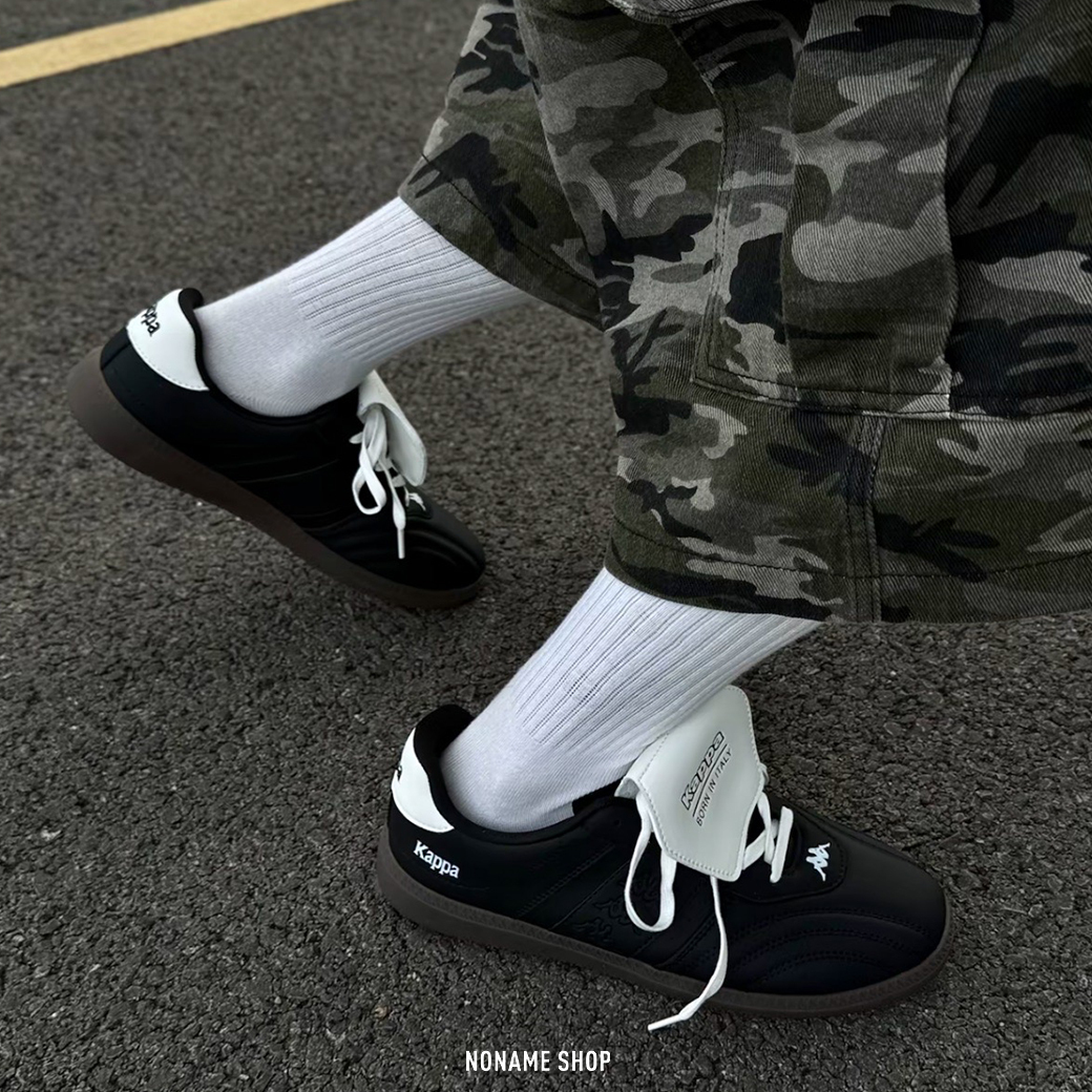 KAPPA 卡帕 復古 翻鞋舌 德訓鞋 黑白 (男/女款)