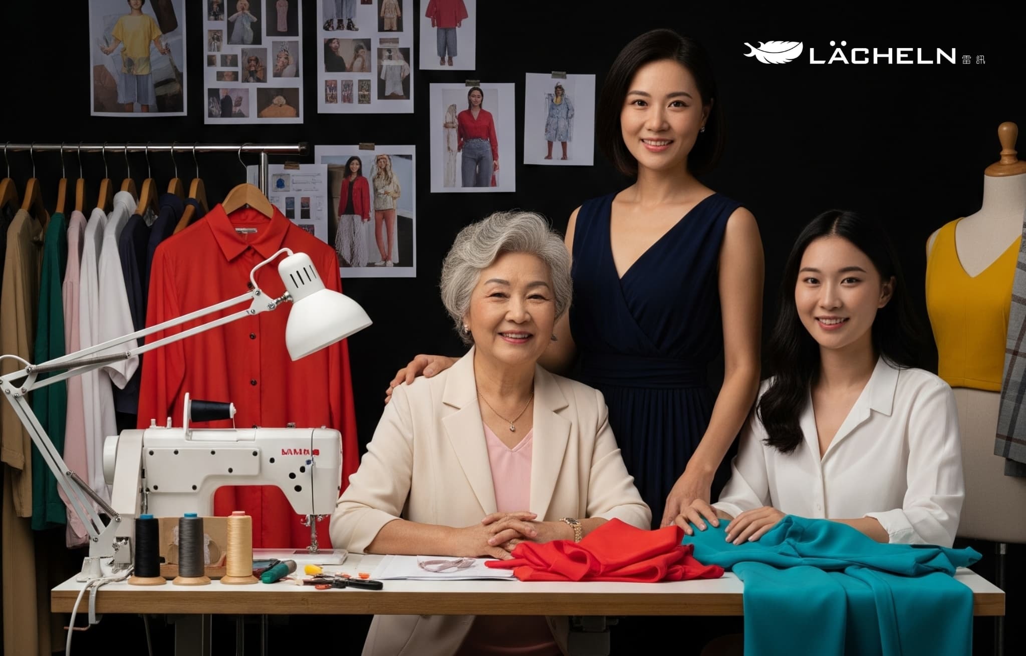 進入第三代接班後，我們結合了堂兄弟在羽絨生產、服裝製造、防水外套等領域的專業技術，實現了產業整合。這種跨領域合作讓LÄCHELN不僅成為一個服飾品牌，更是一個集合台灣製造優勢與創新設計的國際品牌，深受台灣、香港、馬來西亞、新加坡及日本華人市場的喜愛。