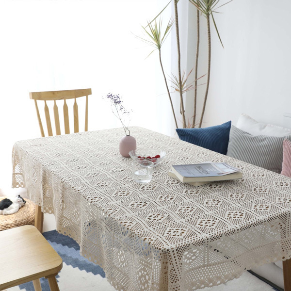 方格鈎針編織桌布