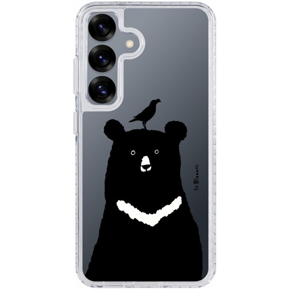 inblooom x The Hood Golden Case-Samsung Galaxy S25/S25+/S25 Ultra/inBlooom Zoo/Formosan Black Bear and Crested Myna