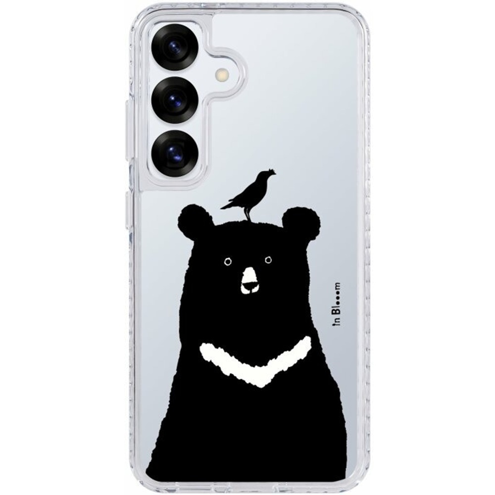 inblooom x The Hood Golden Case-Samsung Galaxy S25/S25+/S25 Ultra/inBlooom Zoo/Formosan Black Bear and Crested Myna