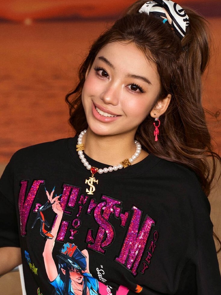 STK x MEDM聯名 SmallTownKid 愛心紅寶石 滿鑽lLOGO 珍珠項鍊