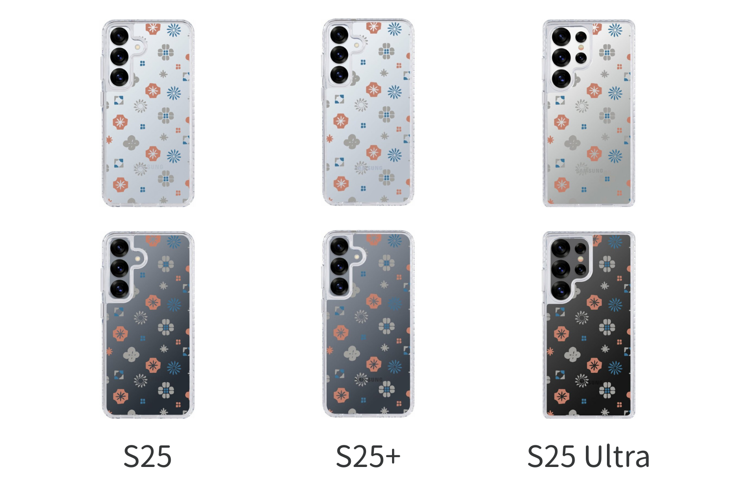 印花樂聯名三星手機殼/Samsung Galaxy S25/S25+/S25 Ultra/經典花色/珊瑚紅藍