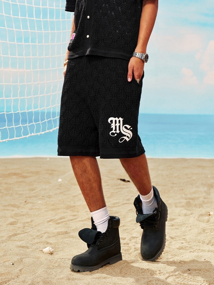 STK x MEDM聯名 SmallTownKid 編織透氣 貼皮小標 短褲