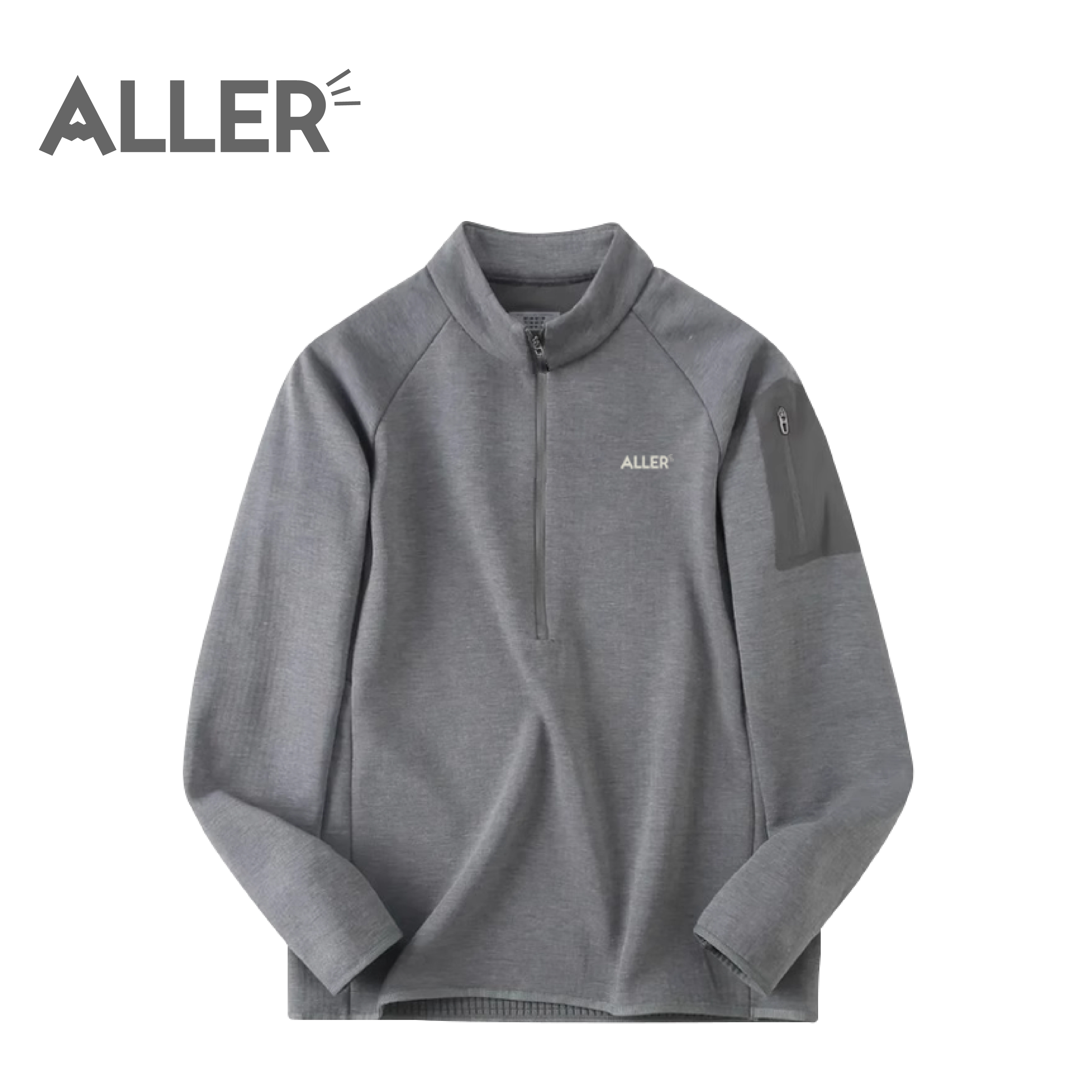 ALLER 鬆餅格拉鍊領上衣 中性款 (3色) 01AL2146