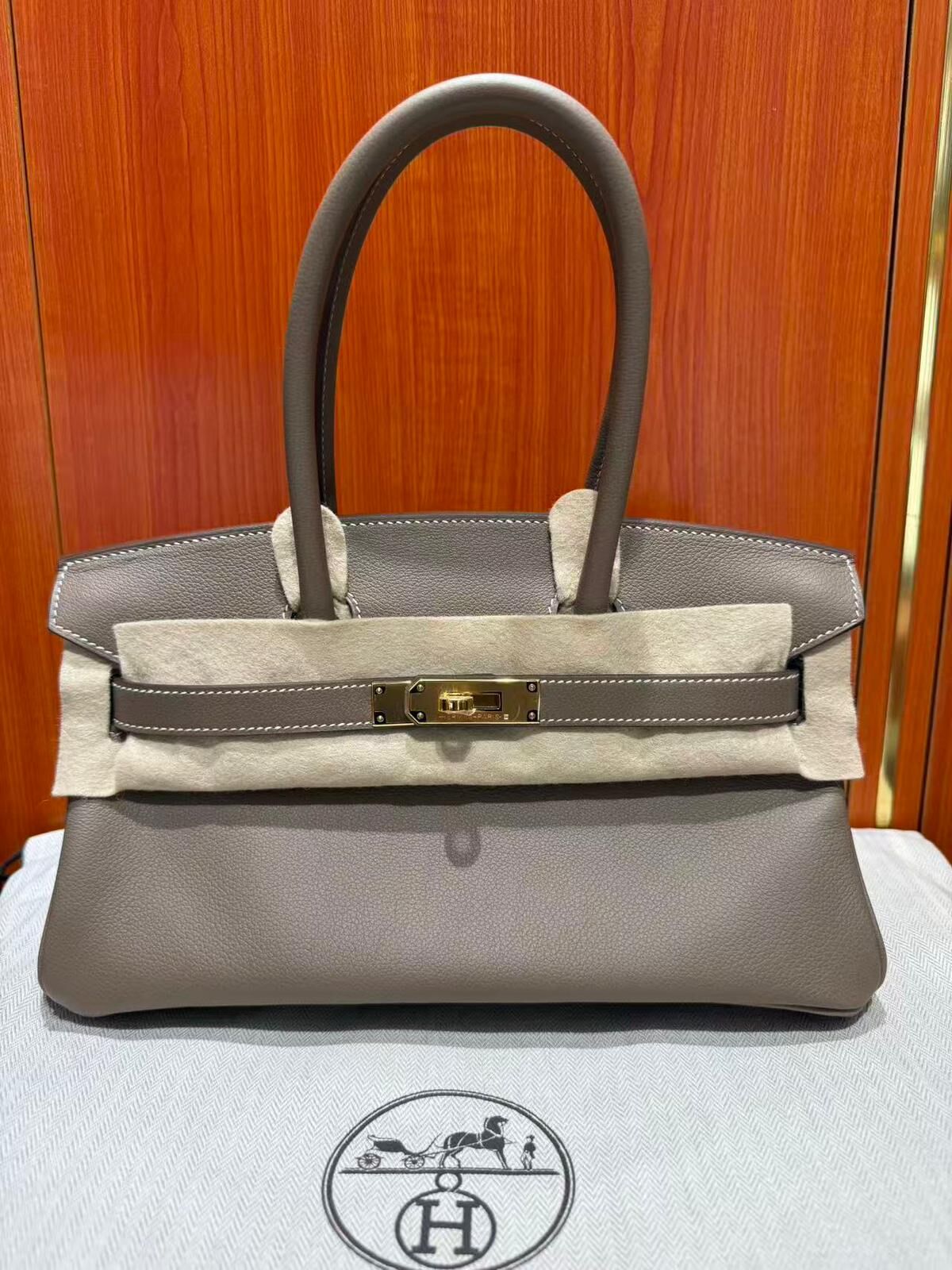 Birkin shoulder 18 etoupe cc evercolor K