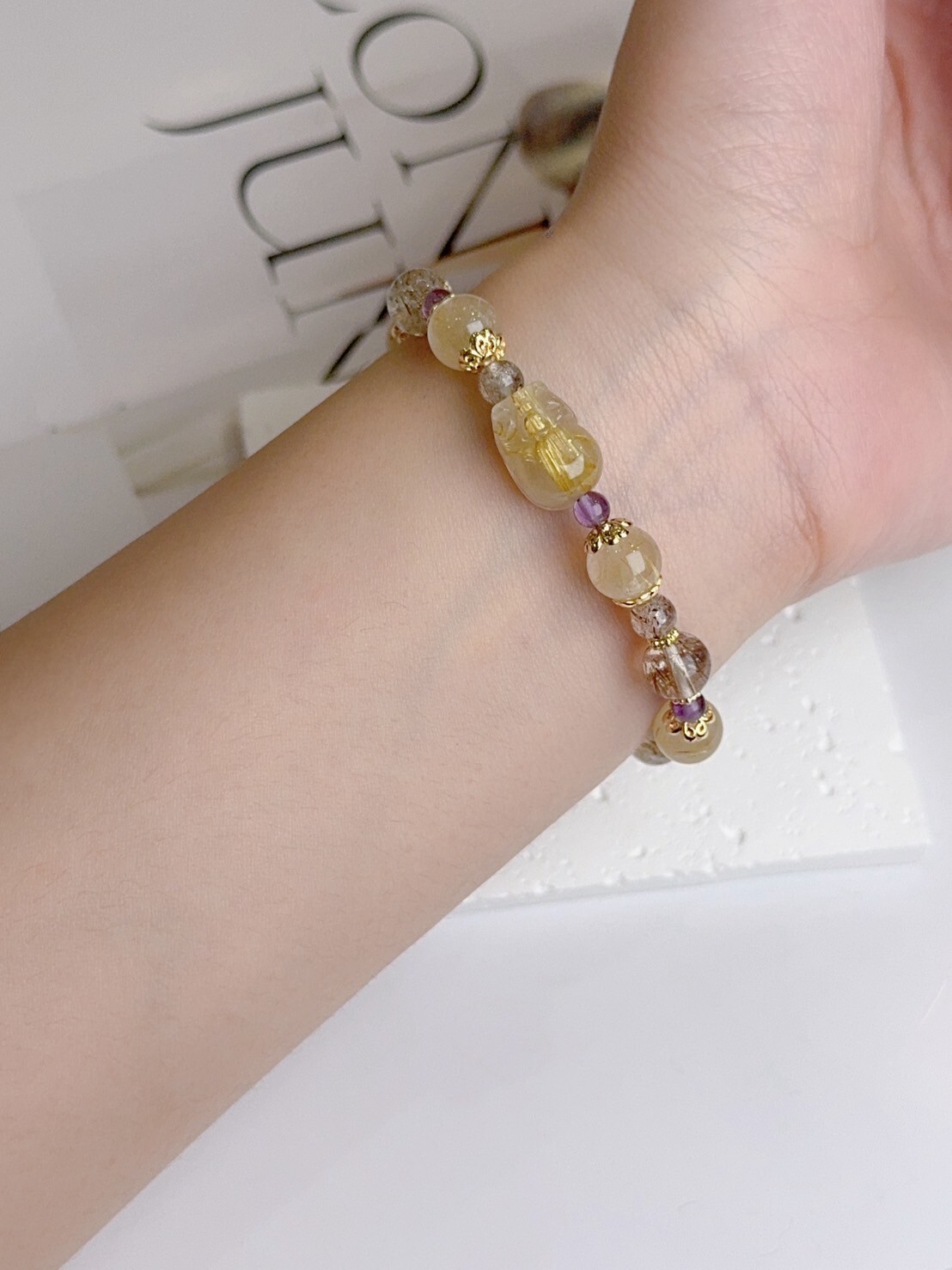 鈦晶貔貅/黑金超/紫水晶手鍊