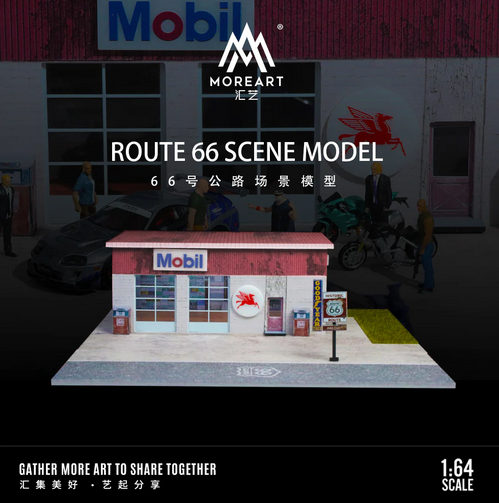 MOREART DIORAMA SCENE OF HIGHWAY 66 LIGHTING EDITION