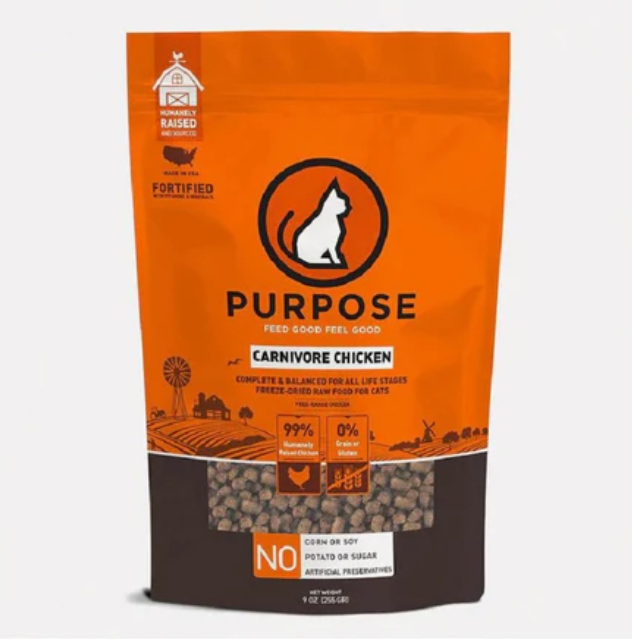 Purpose | 純雞｜單蛋白配方凍乾貓糧(肉粒) 9oz