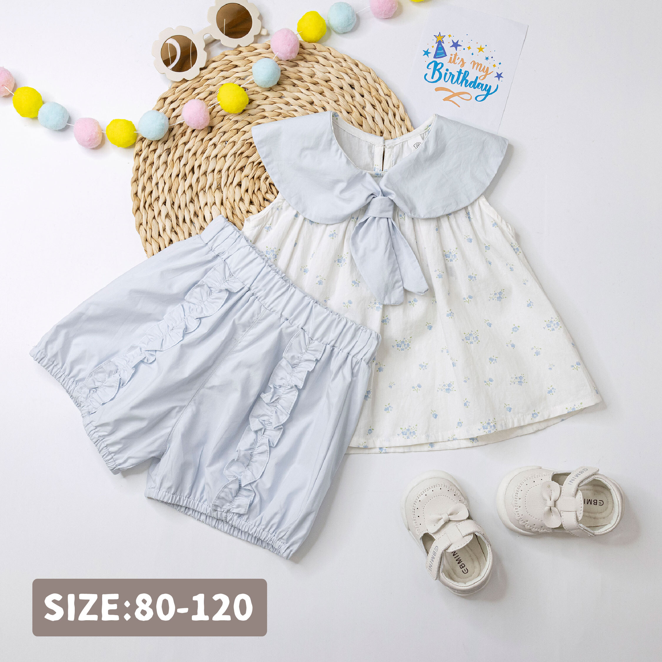 【H50516】日系小花領結設計套裝