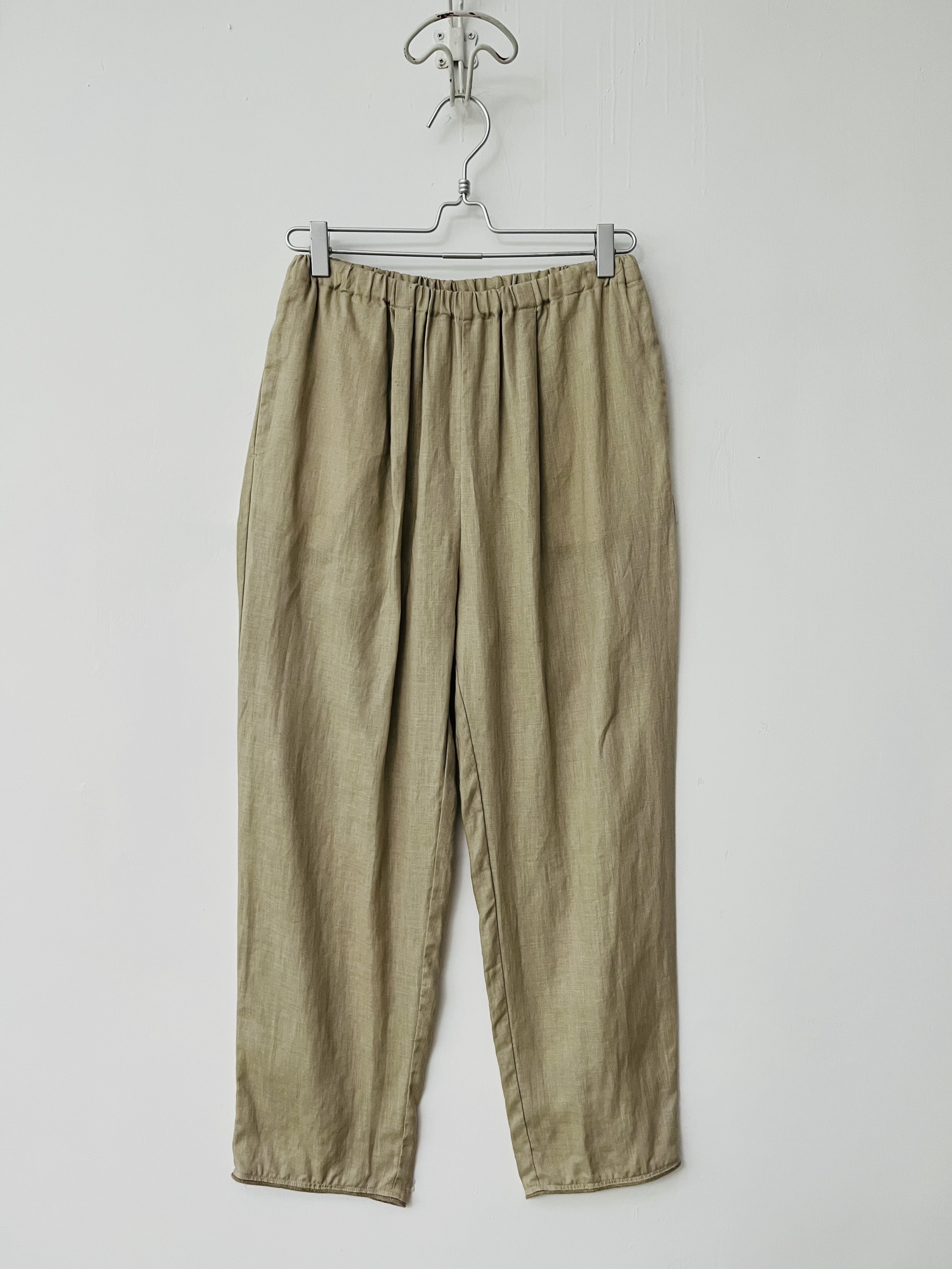 日本製麻色全橡筋褲