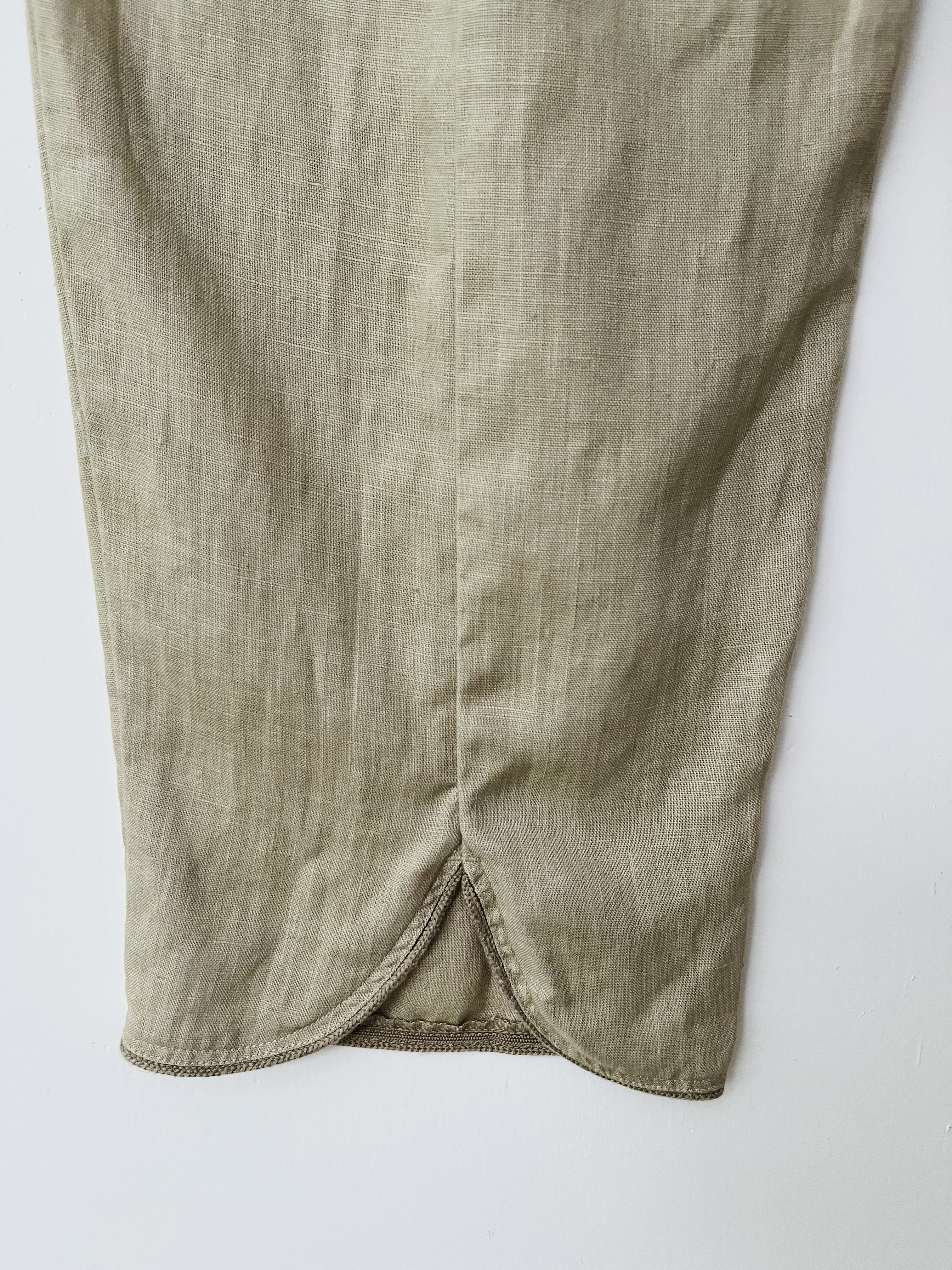 日本製麻色全橡筋褲