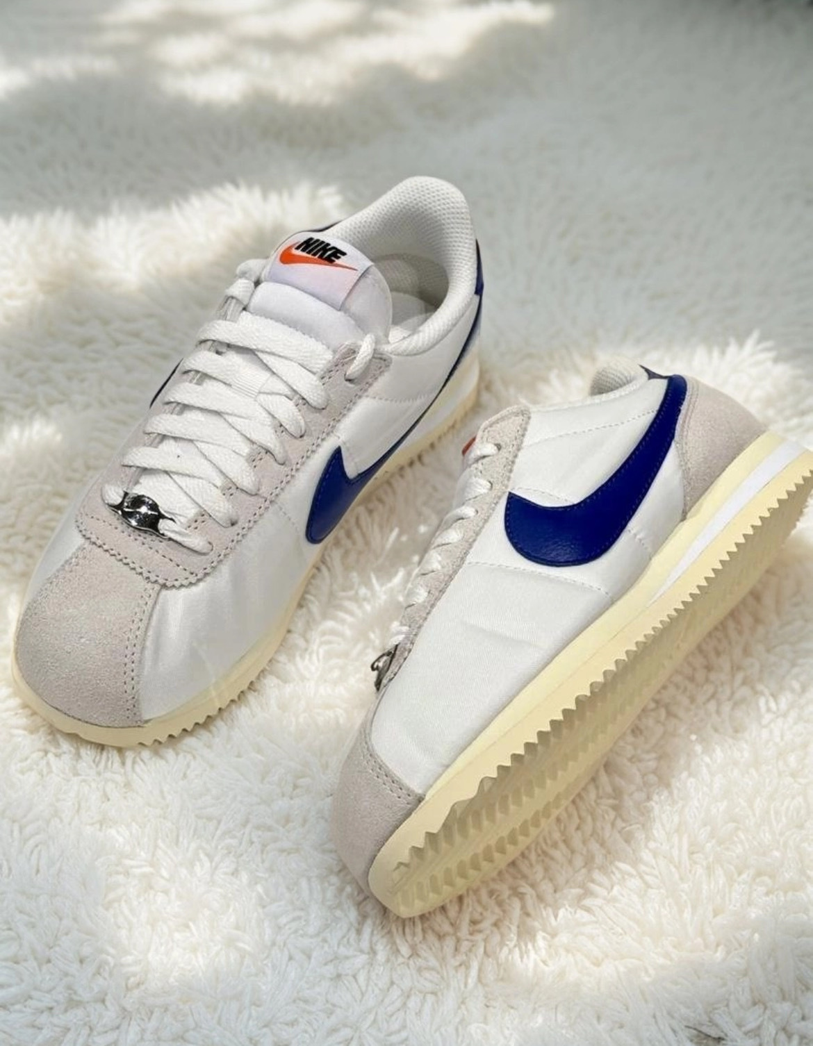 女鞋 NIKE CORTEZ 'Alabaster' 白寶藍 阿甘正傳 復古 皮革 經典 阿甘鞋 休閒鞋【DZ2795-102】